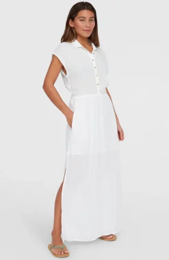 DamesLori Maxi overhemdjurk| Wit