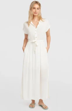 DamesLori Maxi overhemdjurk| Wit