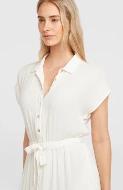 DamesLori Maxi overhemdjurk| Wit
