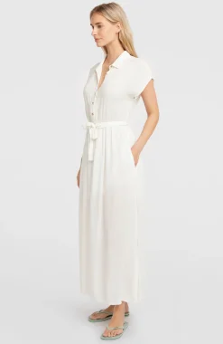 DamesLori Maxi overhemdjurk| Wit