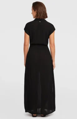 DamesLori Maxi overhemdjurk| Zwart