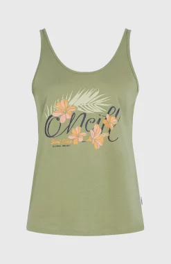 DamesLuana Graphic tanktop| Groen