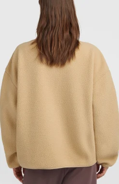 DamesMust-Have High-Pile fleecevest met volledige rits| Beige
