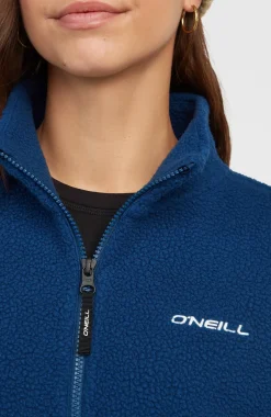 DamesMust-Have High-Pile fleecevest met volledige rits| Blauw