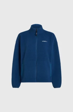 DamesMust-Have High-Pile fleecevest met volledige rits| Blauw