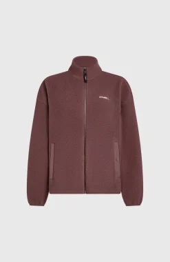 DamesMust-Have High-Pile fleecevest met volledige rits| Paars
