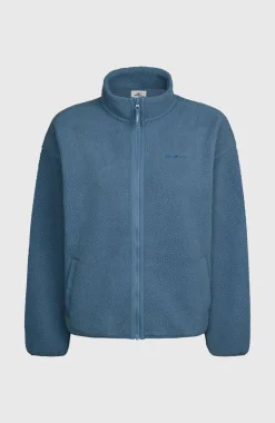 DamesMust-Have High-Pile fleecevest met volledige rits| Blauw