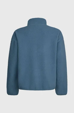 DamesMust-Have High-Pile fleecevest met volledige rits| Blauw