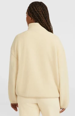 DamesMust-Have High-Pile fleecevest met volledige rits| Beige