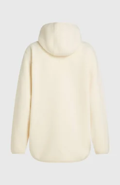 DamesMust-Have High-Pile langer fleecevest met volledige rits| Wit