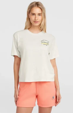 DamesO'Neill Boxy Back-Print T-shirt| Wit