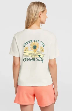 DamesO'Neill Boxy Back-Print T-shirt| Wit
