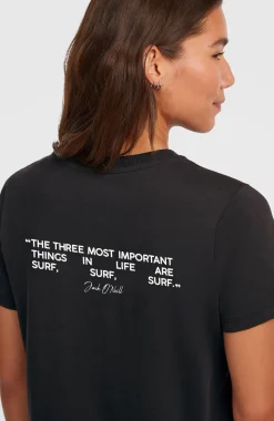 DamesO'Neill Polygiene Cotton Graphic T-shirt| Zwart