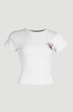 DamesO'Neill Rib T-shirt| Wit