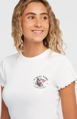 DamesO'Neill Rib T-shirt| Wit