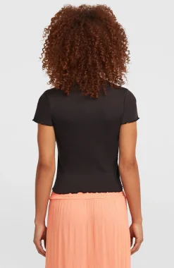 DamesO'Neill Rib T-shirt| Zwart