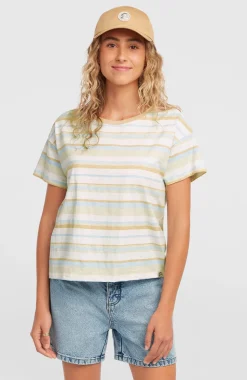 DamesO'Riginals Boxy Stripe T-shirt| Blauw