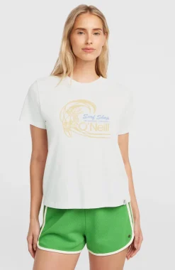 DamesO'Riginals Circle Surfer T-shirt| Wit