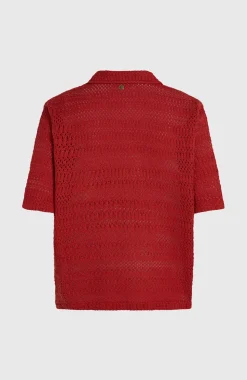 DamesO'Riginals Crochet blouse| Rood