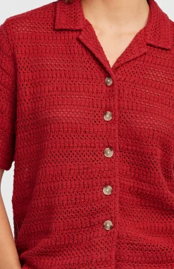 DamesO'Riginals Crochet blouse| Rood