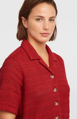 DamesO'Riginals Crochet blouse| Rood