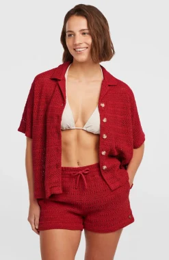 DamesO'Riginals Crochet short| Rood