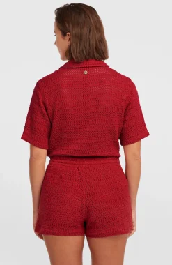 DamesO'Riginals Crochet short| Rood