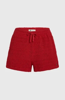 DamesO'Riginals Crochet short| Rood