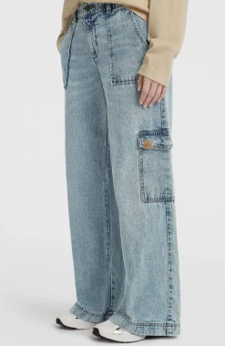 DamesO'Riginals Denim cargobroek| Blauw