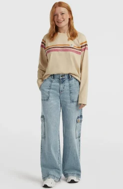 DamesO'Riginals Denim cargobroek| Blauw