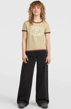 DamesO'Riginals Front-Print T-shirt| Beige