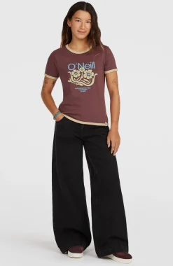 DamesO'Riginals Front-Print T-shirt| Paars