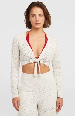 DamesO'Riginals Knotted shirt met lange mouwen| Wit