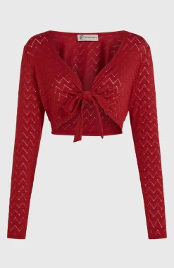 DamesO'Riginals Knotted shirt met lange mouwen| Rood