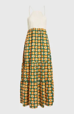 DamesO'Riginals maxi-jurk| Groen