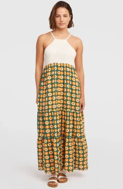 DamesO'Riginals maxi-jurk| Groen