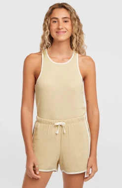 DamesO'Riginals short van gewafelde stof| Beige