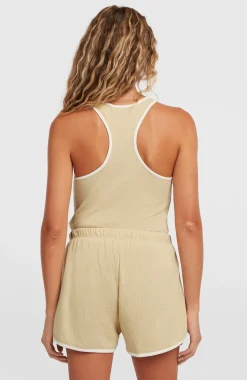 DamesO'Riginals short van gewafelde stof| Beige