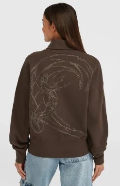 DamesO'Riginals sweater met hoge hals| Bruin