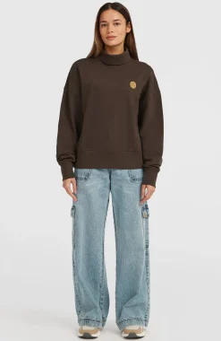 DamesO'Riginals sweater met hoge hals| Bruin