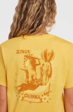 DamesO'Riginals Vintage Graphic T-shirt| Geel