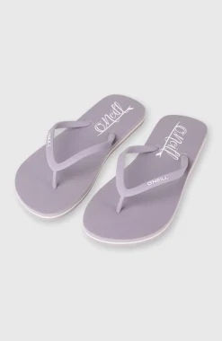 DamesProfile Script Logo Sandals| Paars