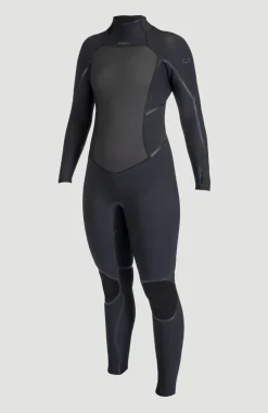 DamesPsycho Tech 5/4mm Back Zip Full Wetsuit| Zwart