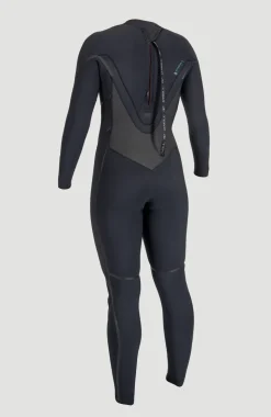 DamesPsycho Tech 5/4mm Back Zip Full Wetsuit| Zwart