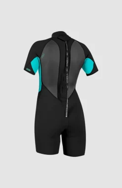 DamesReactor-2 2mm Back Zip Short Sleeve Spring Wetsuit| Zwart