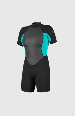 DamesReactor-2 2mm Back Zip Short Sleeve Spring Wetsuit| Zwart