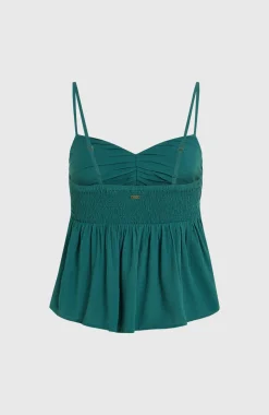 DamesReeta geweven top| Groen