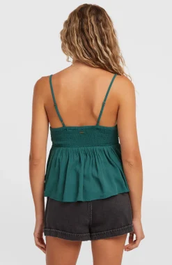 DamesReeta geweven top| Groen