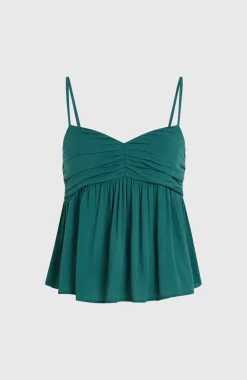 DamesReeta geweven top| Groen