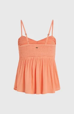 DamesReeta geweven top| Oranje
